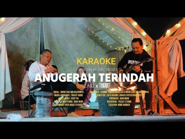 KARAOKE | Anugerah Terindah - Zaki X Treast